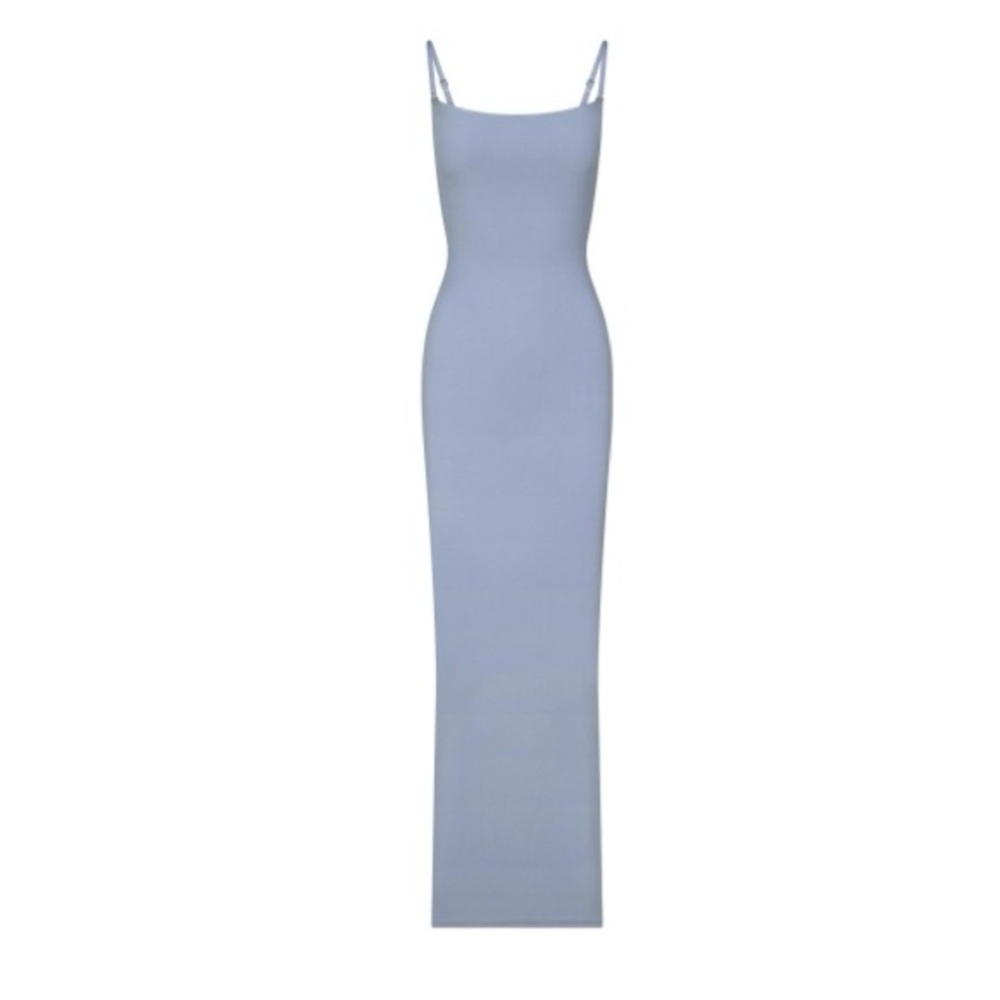 Skims long slip dress in Slate **Out of Stock**